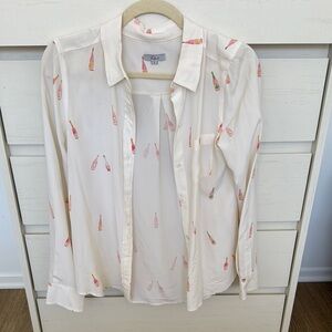 Rails Chic White Shirt with Bottle Print